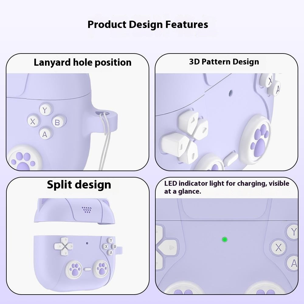 Apple AirPods Pro (3. Gen.) Silikone Katte Cover m. Nøglering - Lilla