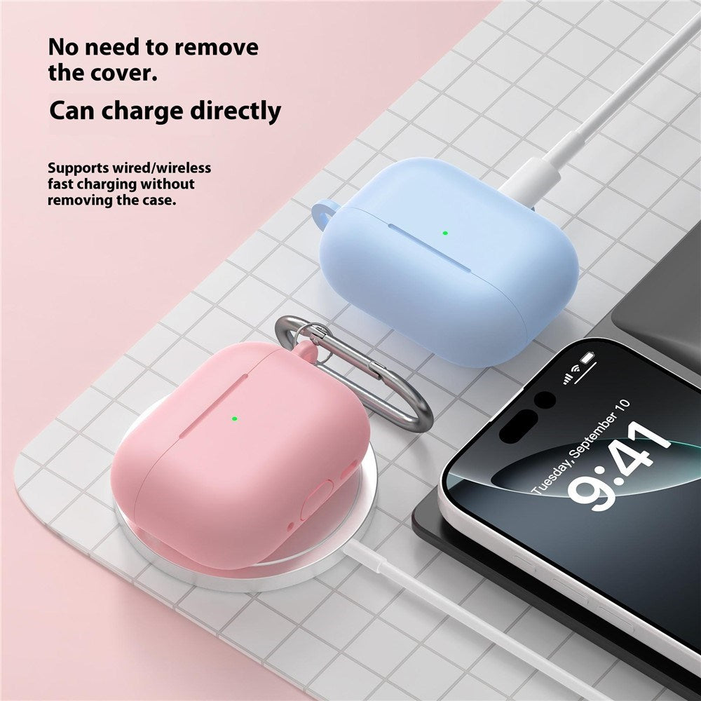Silikone Cover til Apple AirPods Pro (3. gen.) - Karabinhage - Lyseblå