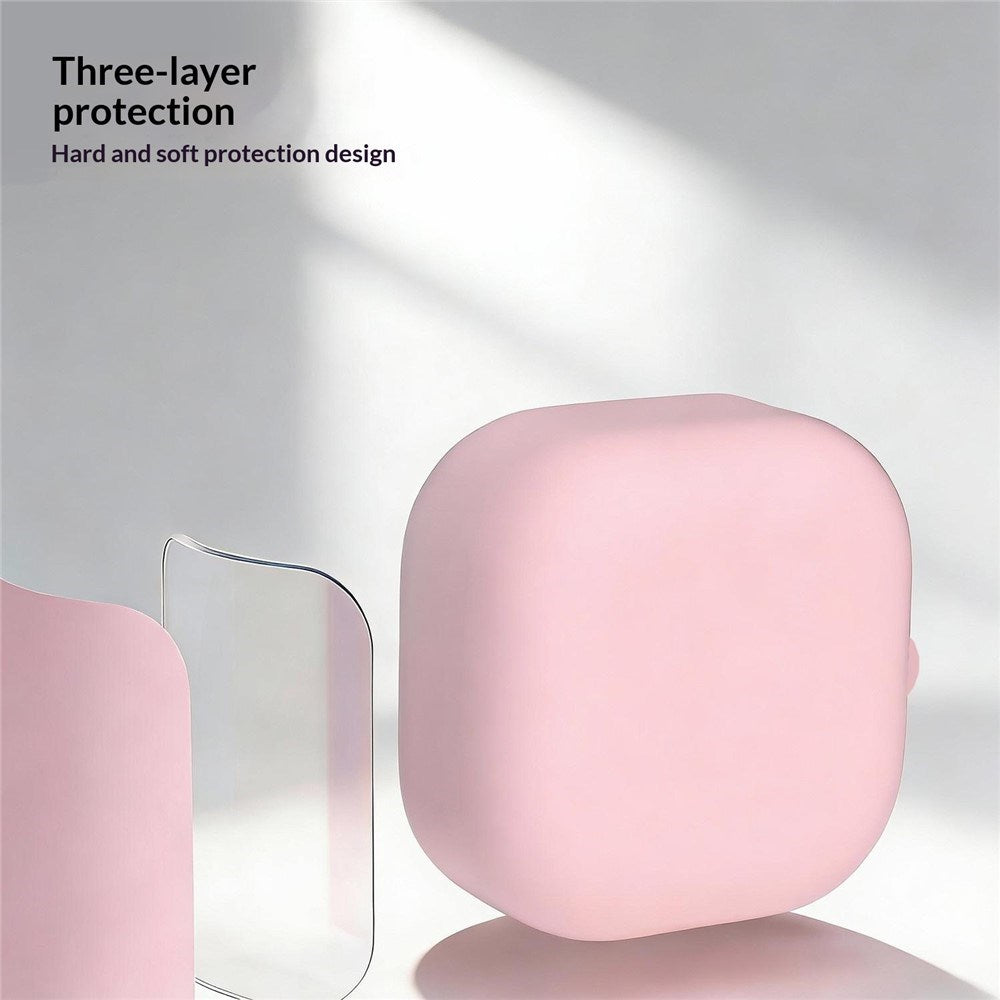 Samsung Galaxy Buds 4 / 4 Pro Silikone Cover m. Karabinhage - Lyseblå