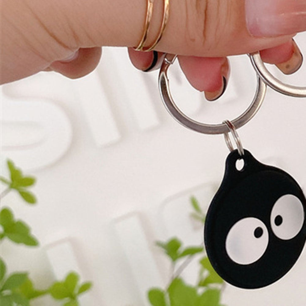 Apple AirTag Silikone Cover m. Nøglering & Unikt Design - Øjne