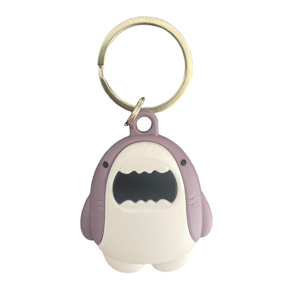 Apple AirTag Silikone Cover m. Nøglering & Unikt Design - Haj