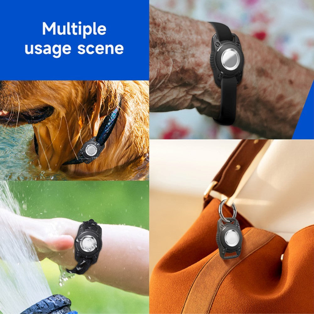 AirTag Vandtæt Fleksibel Plastik Cover - Sort