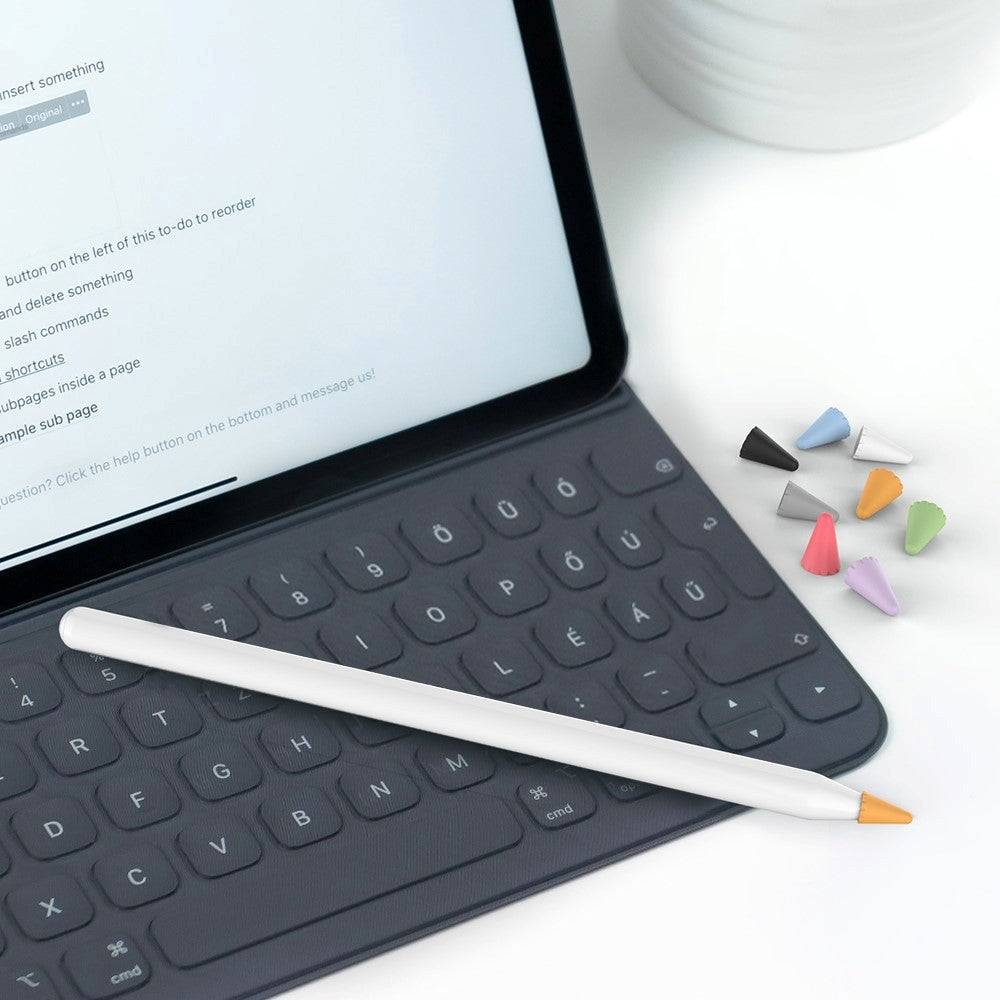 Apple Pencil 1 & 2. Gen Pen Tip Cover 8 Stk. i Flere Farver