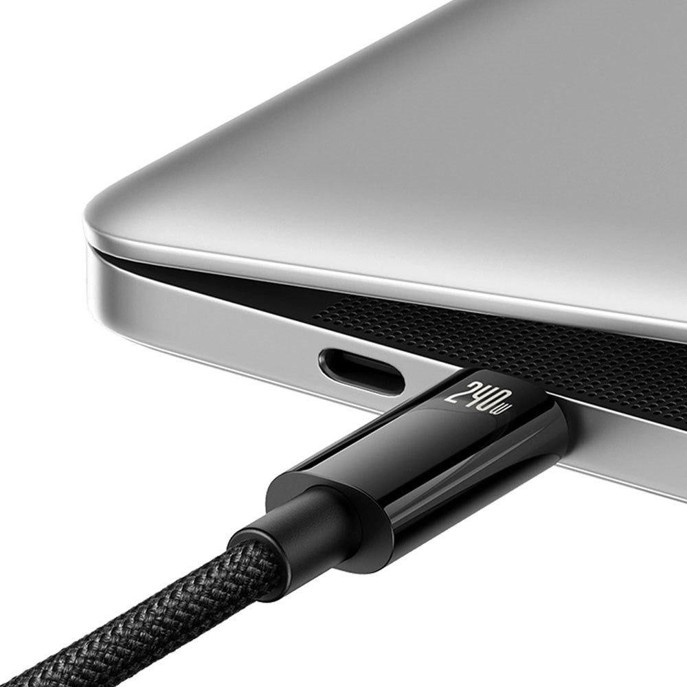 Baseus USB-C til USB-C Kabel m. 240W - 480Mb/s - 2m - Sort