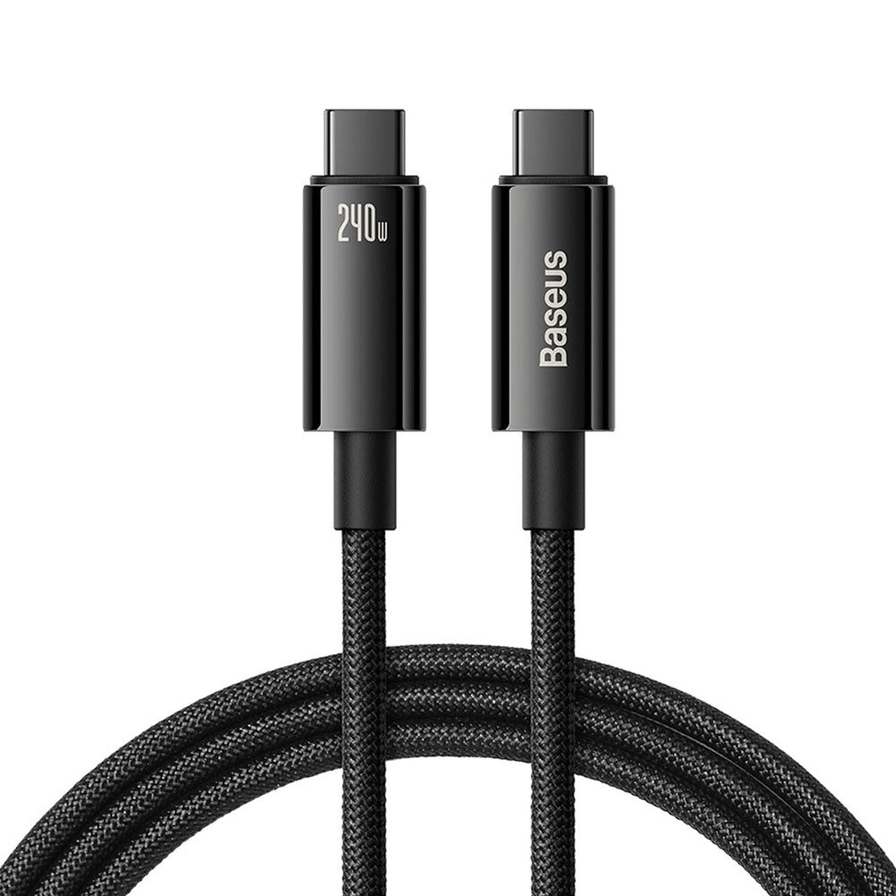 Baseus USB-C til USB-C Kabel m. 240W - 480Mb/s - 2m - Sort