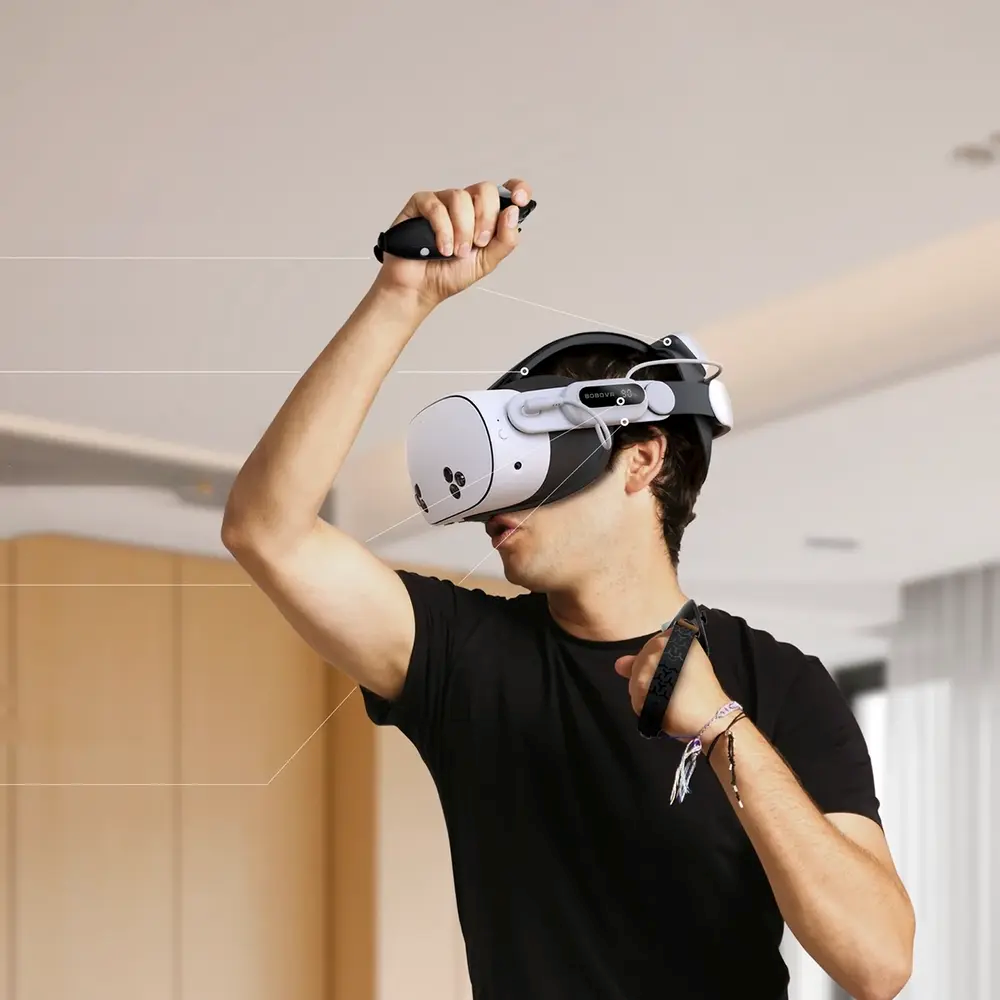 BOBOVR E3 Pro Batterirem - Meta Quest 3 / 3S - Sort / Hvid