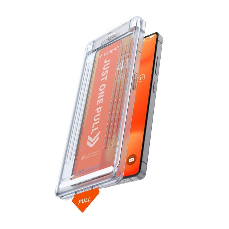 TORRAS Samsung Galaxy S25 Install Master Hærdet Beskyttelsesglas - Gennemsigtig