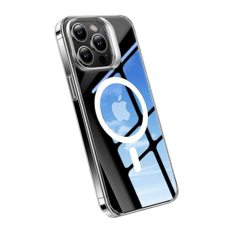TORRAS iPhone 15 Lstand Hybrid Plastik Mobil Cover - MagSafe Kompatibel - Gennemsigtig