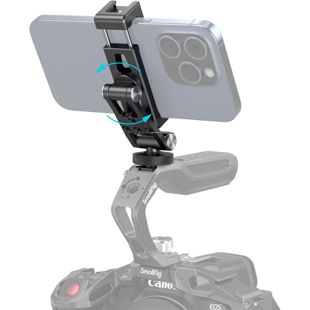 SmallRig 4382 Mobilholder i Metal m. Cold Shoe Mount (57-88mm) - Sort