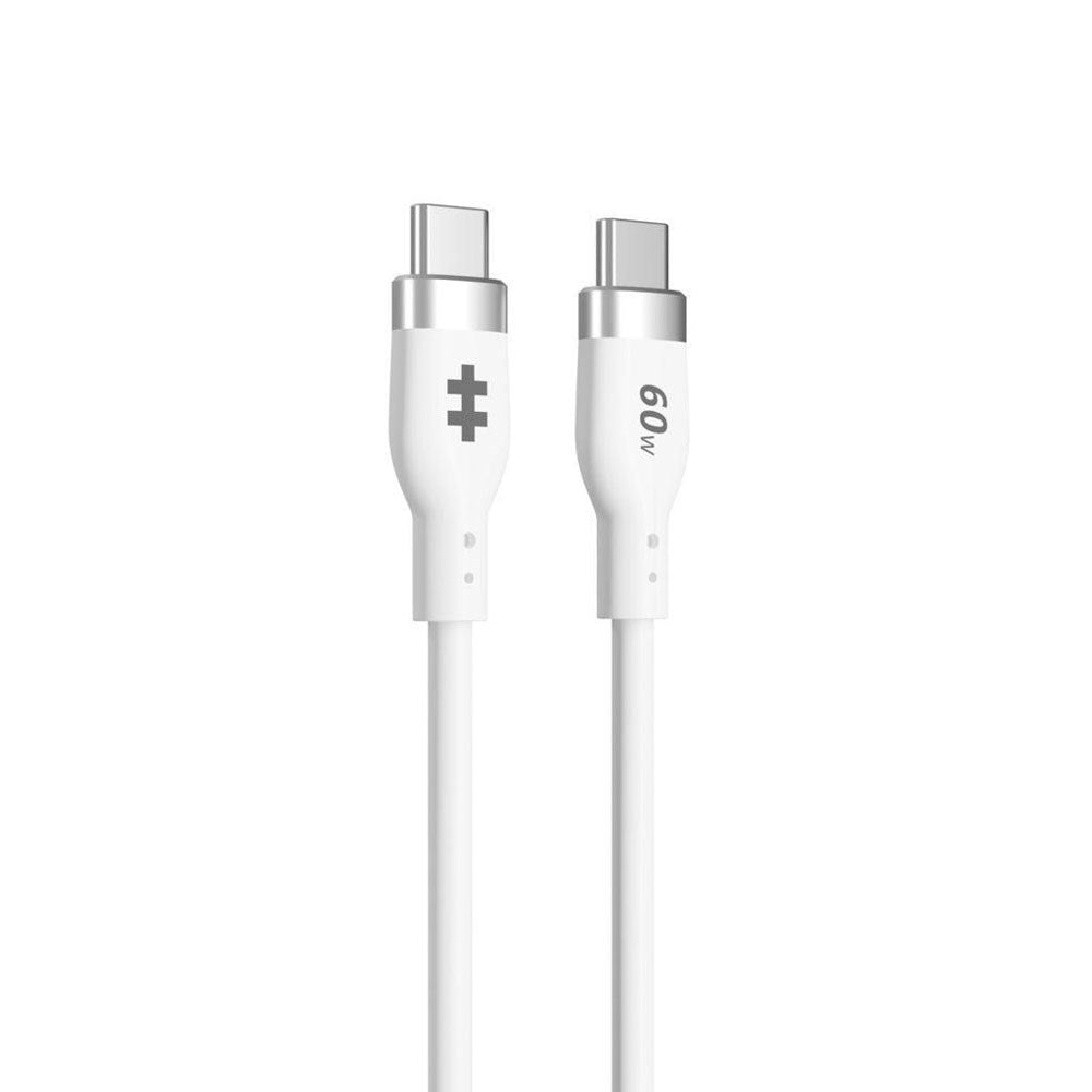 Hyper HyperJuice Silikone USB-C til USB-C Kabel - 1.5m / 60W - Hvid