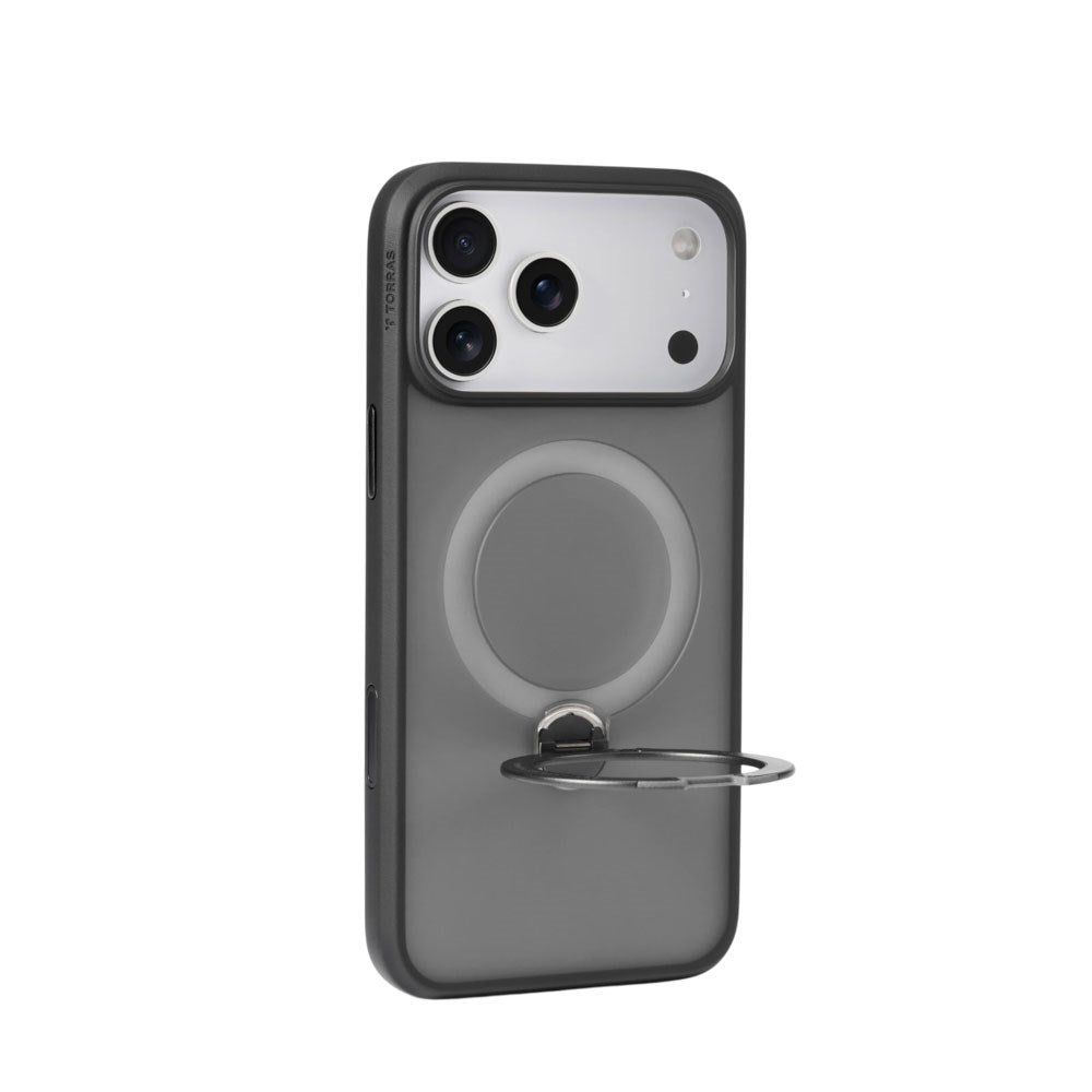 iPhone 18 Pro Max / 17 Pro Max TORRAS Ostand Q3 Spin Bagside Cover - MagSafe Kompatibel - Gennemsigtig