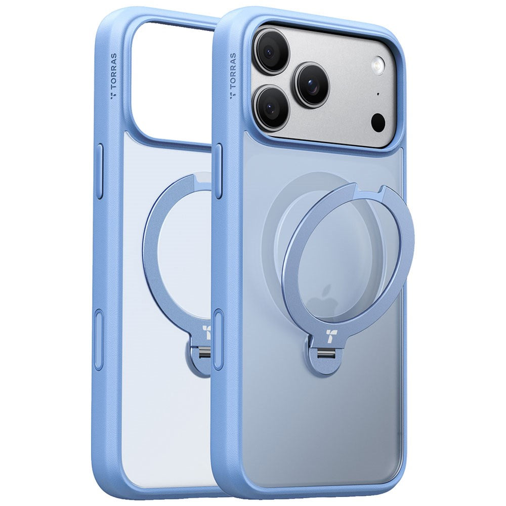 iPhone 18 Pro / 17 Pro TORRAS Ostand Q3 Spin Bagside Cover - MagSafe Kompatibel - Blå