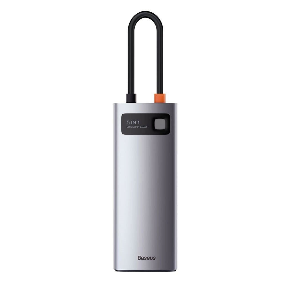 Baseus 7-i-1 USB-C Multiport Hub m. 3 x USB-A 1 x USB-C 1 x HDMI - Grå