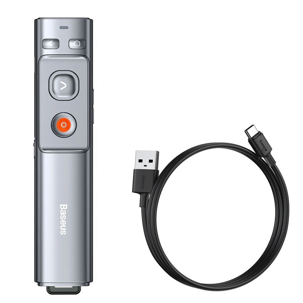 Baseus Laser Pointer - Genopladelig - USB-C / USB-A - Grå