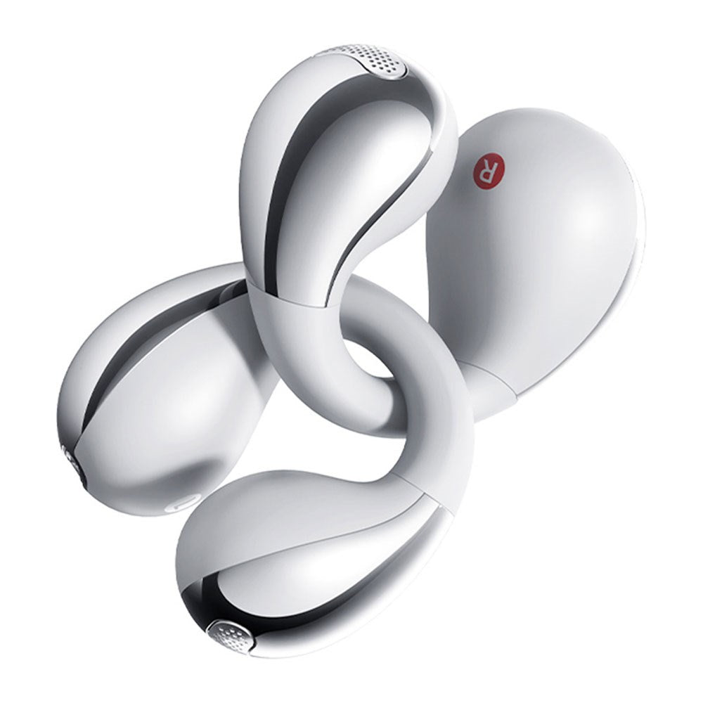 QCY Crossky Clip True Wireless Høretelefoner - Open-Ear - Sølv