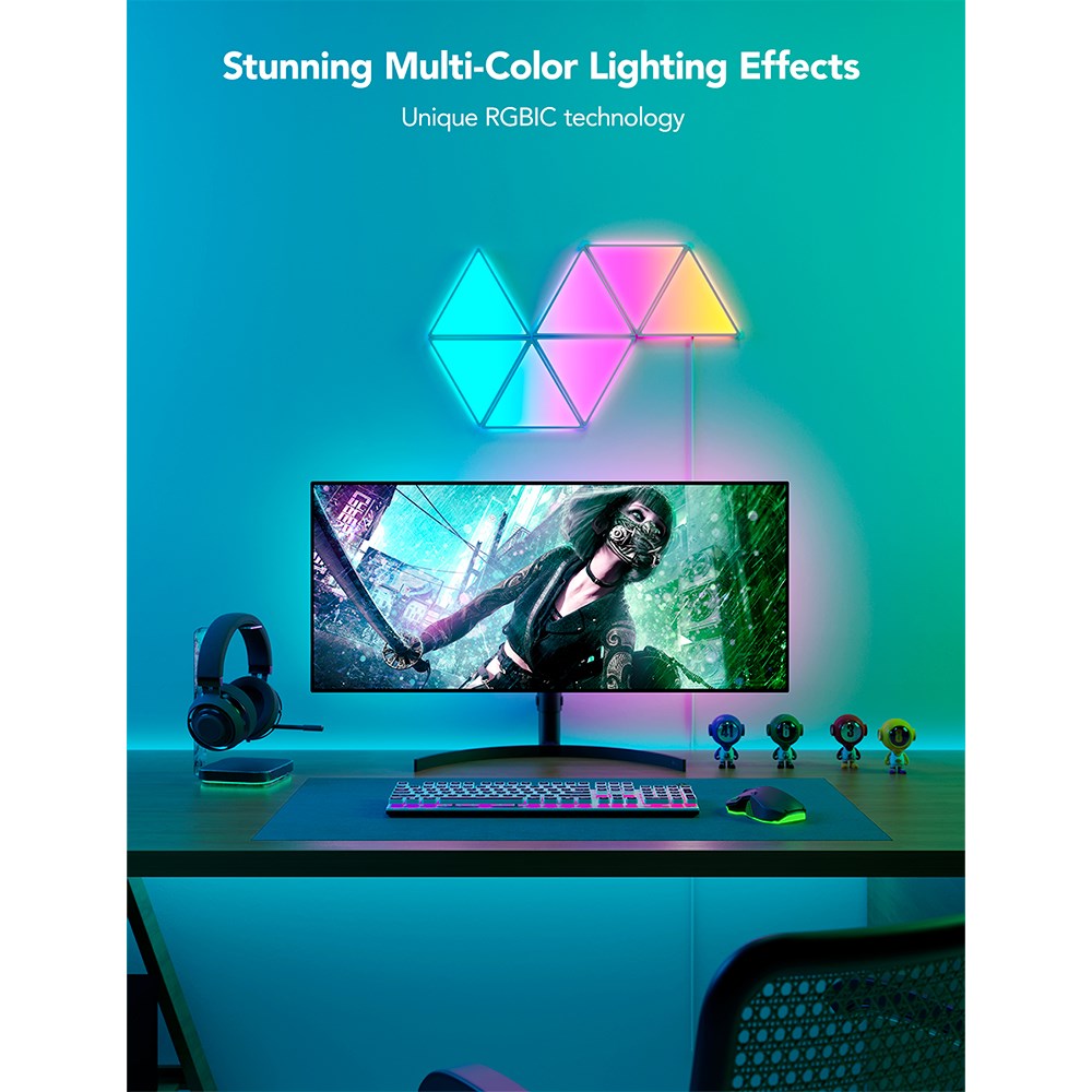 Govee Glide Triangle Light Panels - 10 Pak. - Hvid