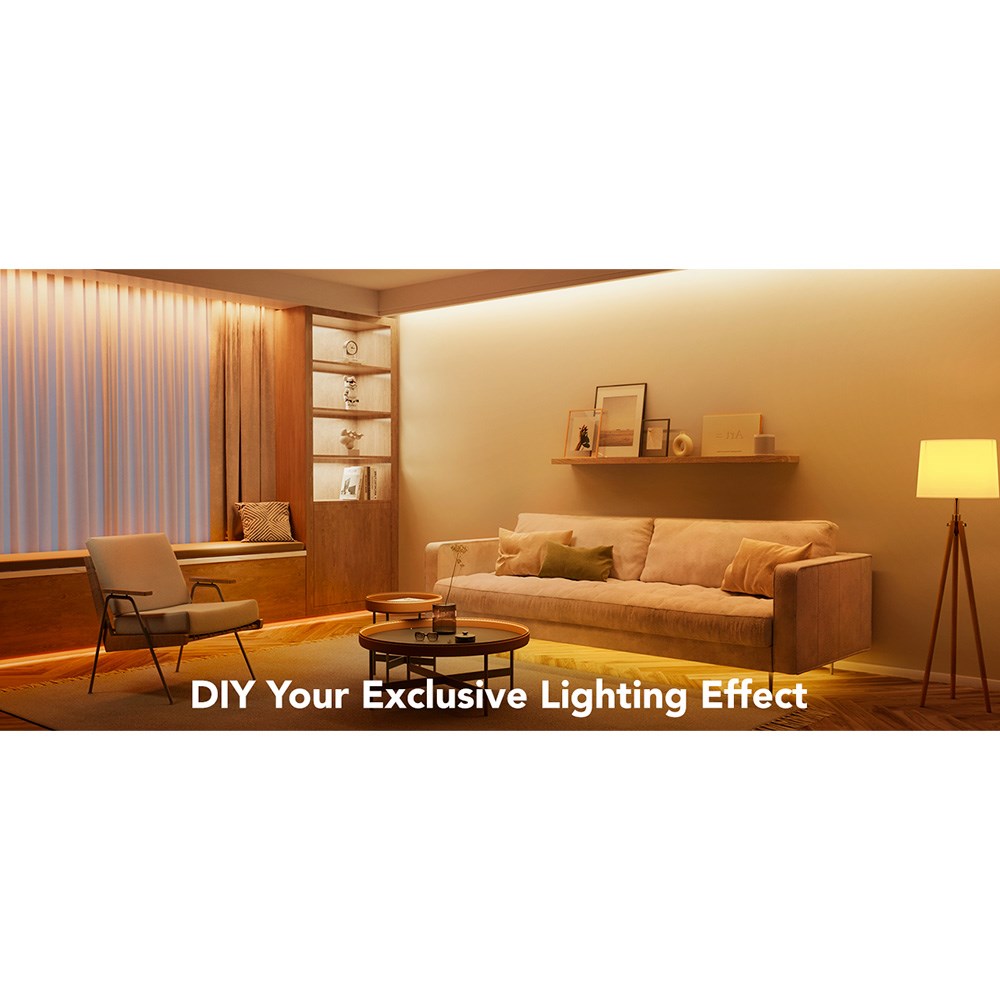 Govee Smart Wi-Fi + Bluetooth RGB LED Strip Lights 5m - Hvid