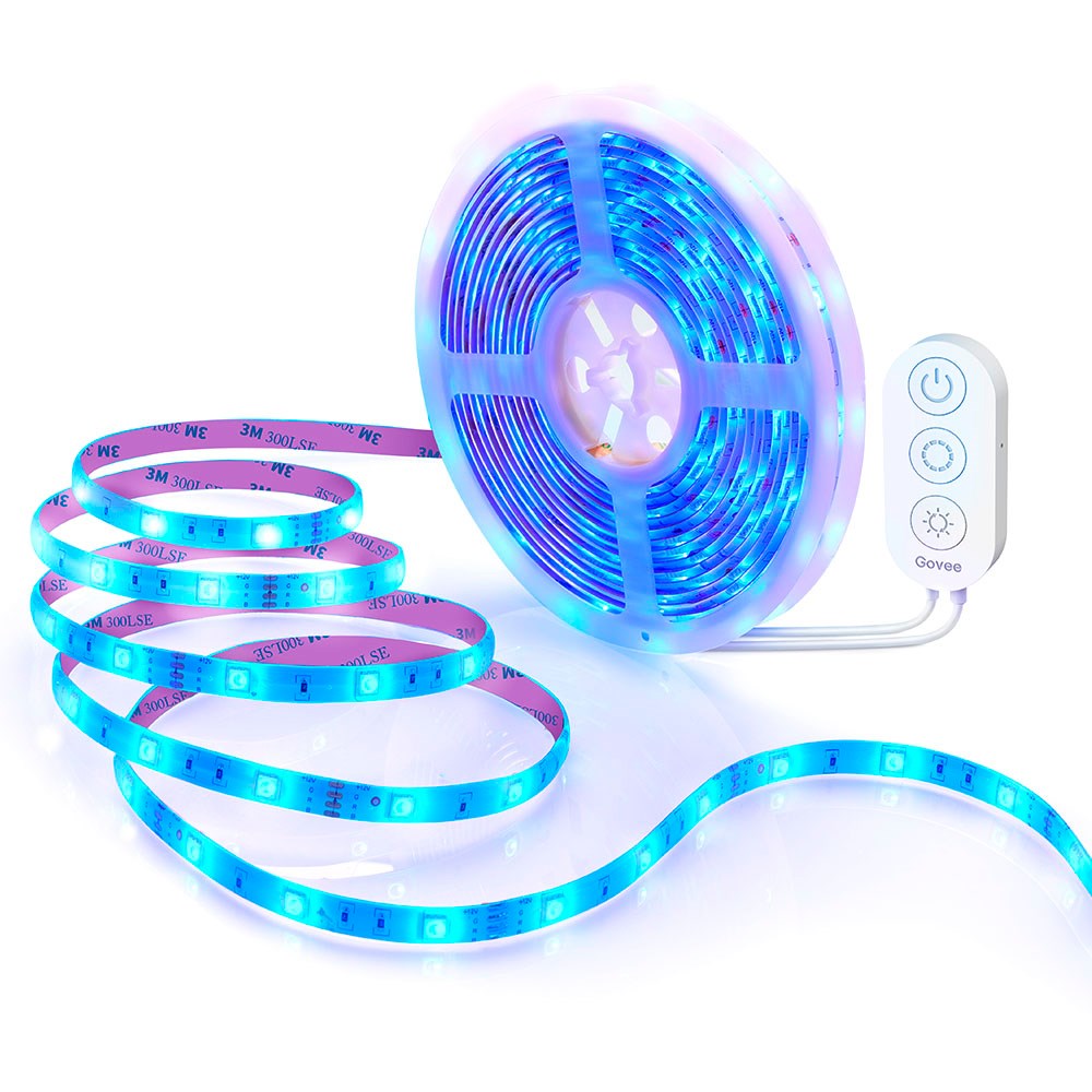 Govee Smart Wi-Fi + Bluetooth RGB LED Strip Lights 2x5m - Hvid
