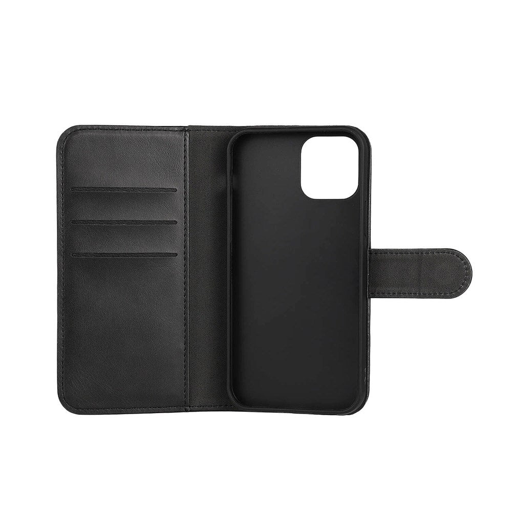 iPhone 12 / 12 Pro Classic Wallet Flip Cover m. Kortholder & Stander - Sort