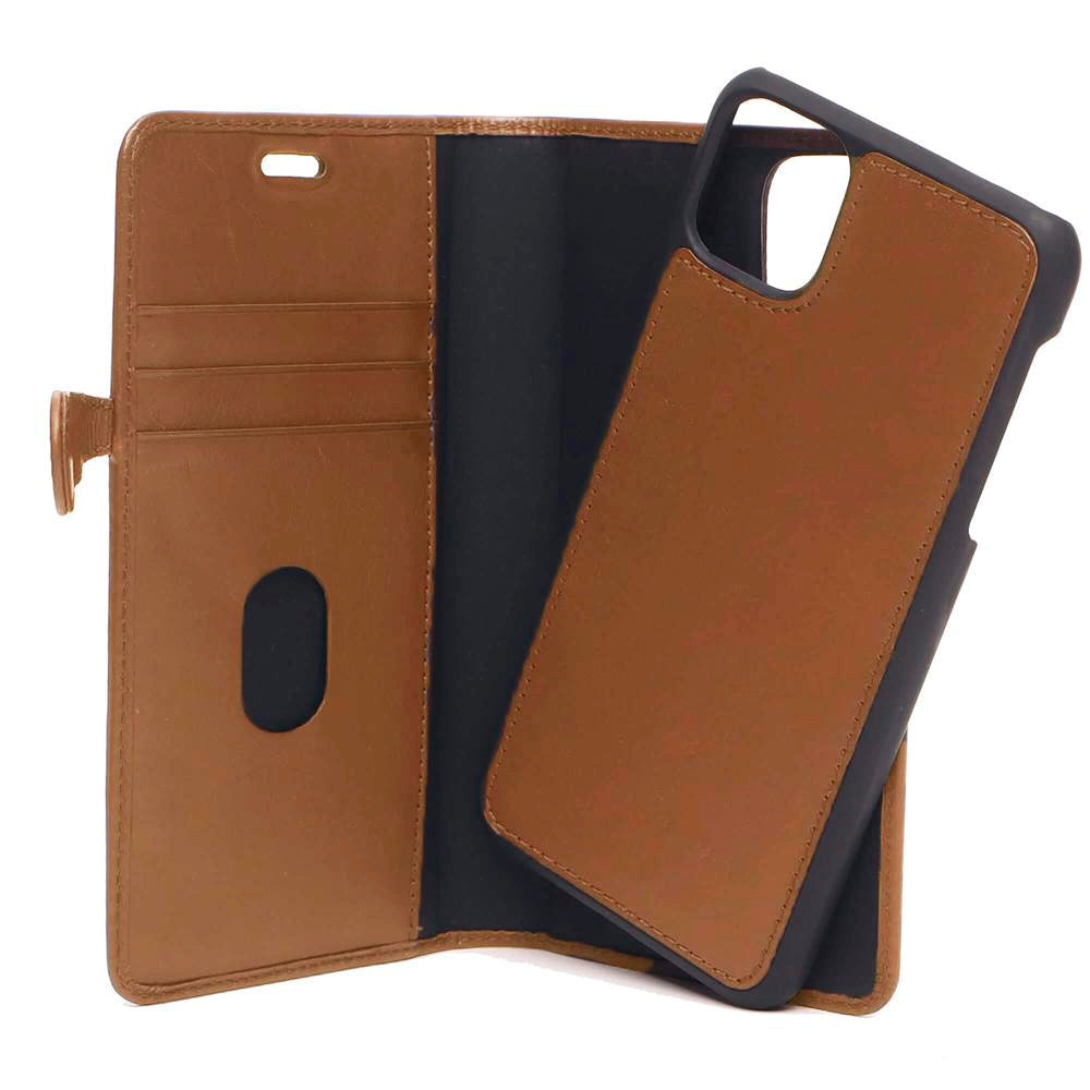 iPhone 11 Pro Buffalo Wallet - Ægte Læder Cover m. Pung - Cognac