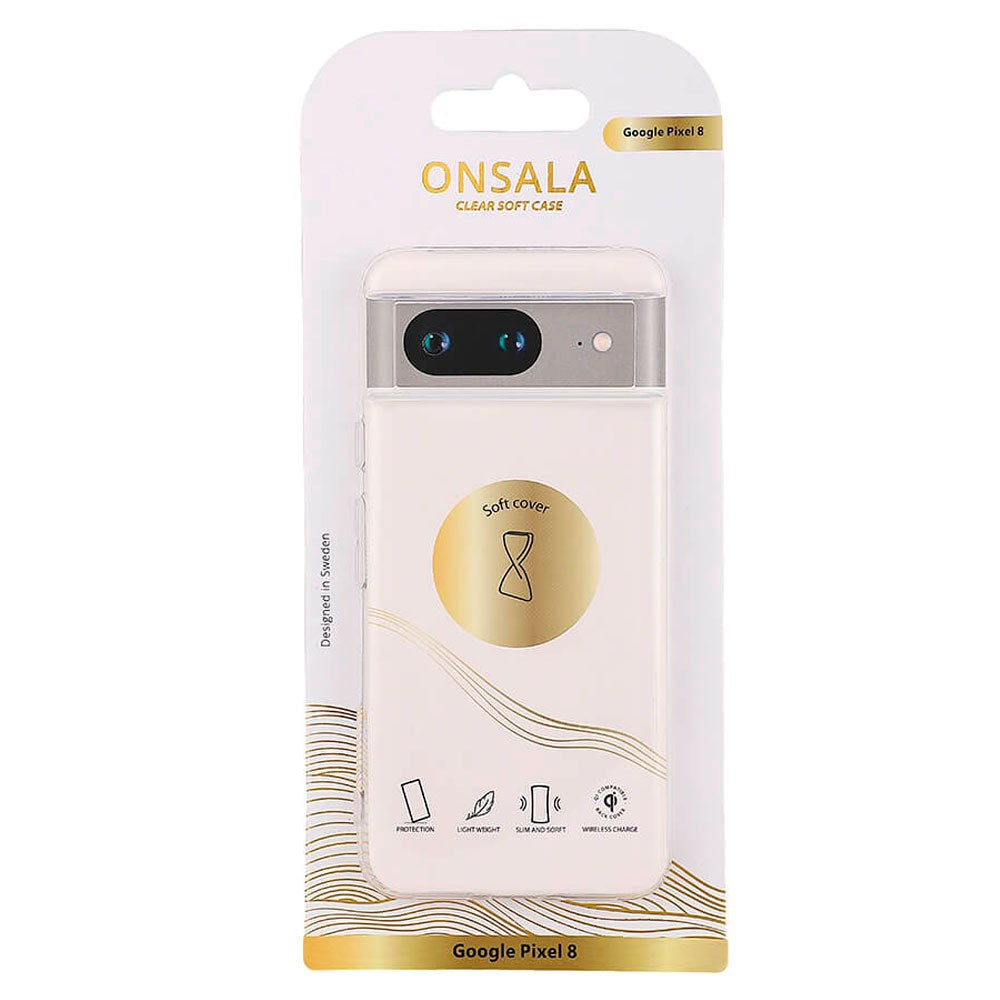 Google Pixel 8 Onsala Clear Soft Bagside Cover - Gennemsigtig