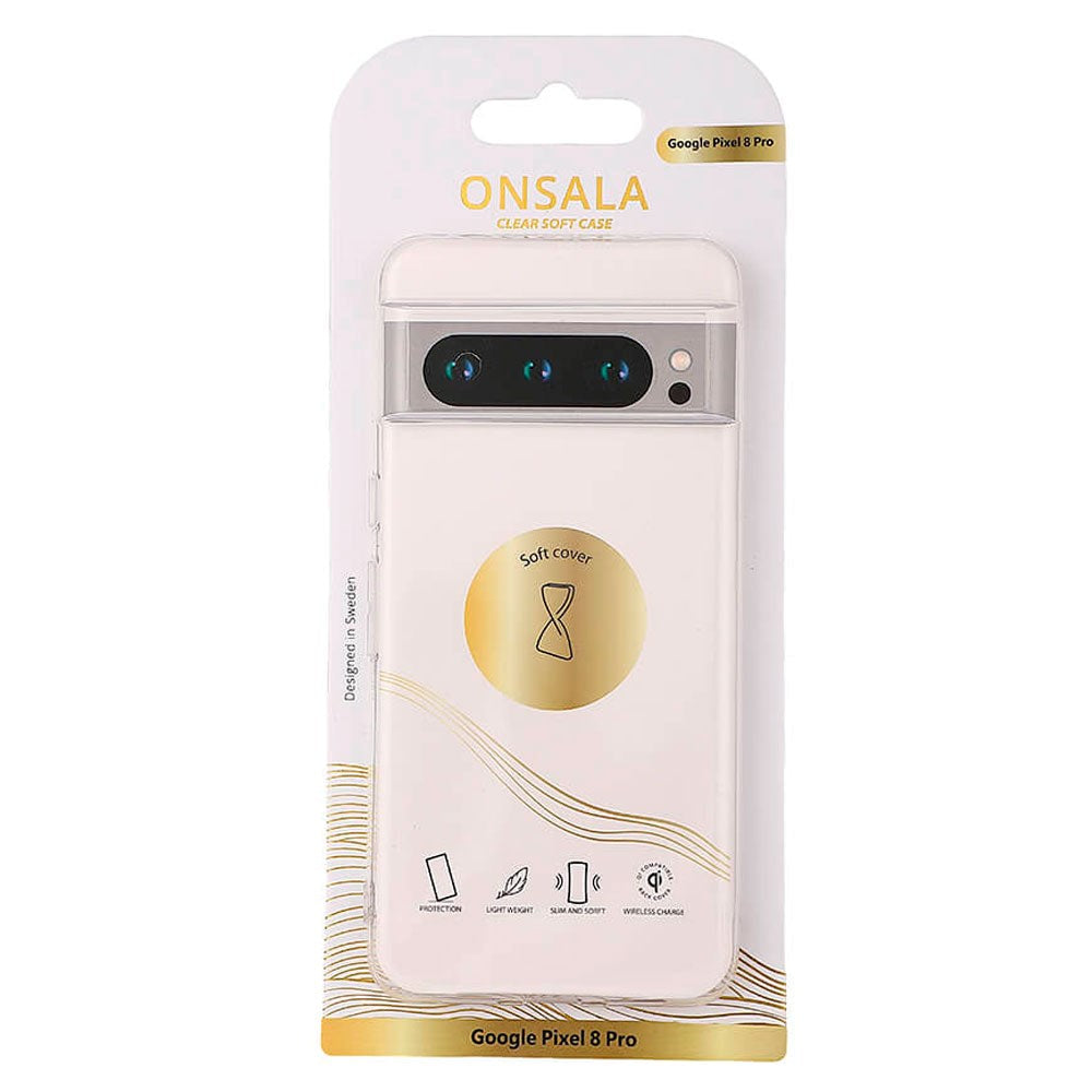 Google Pixel 8 Pro Onsala Clear Soft Bagside Cover - Gennemsigtig