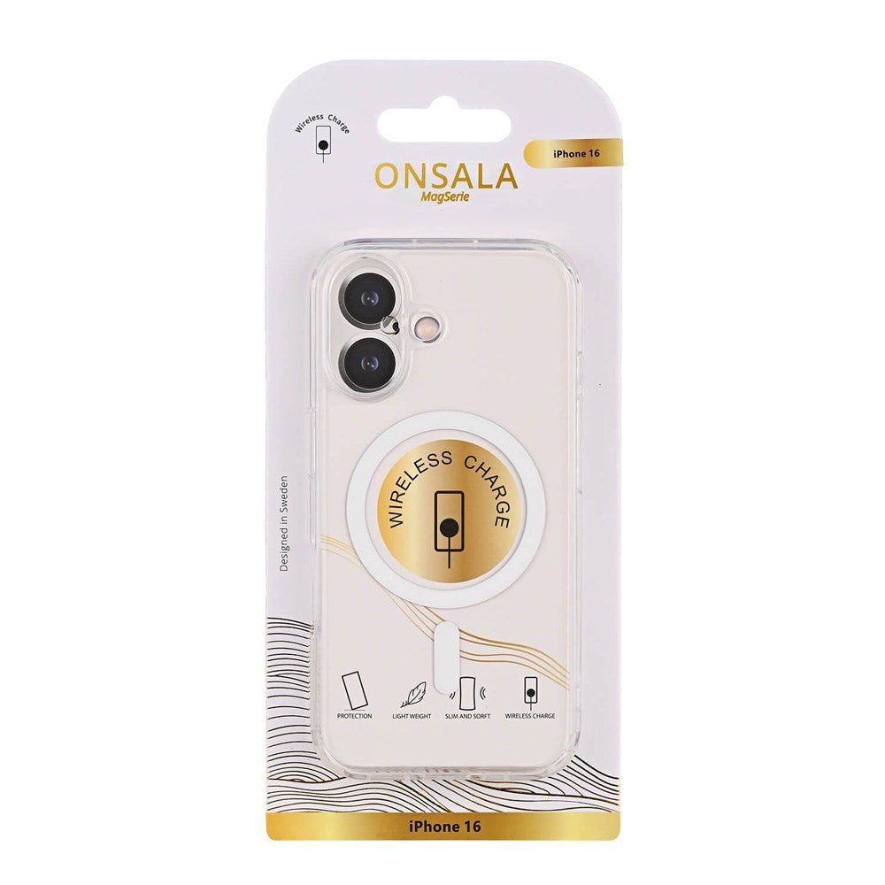 iPhone 16 Onsala Fleksibelt Plast Cover - MagSafe Kompatibelt - Gennemsigtig