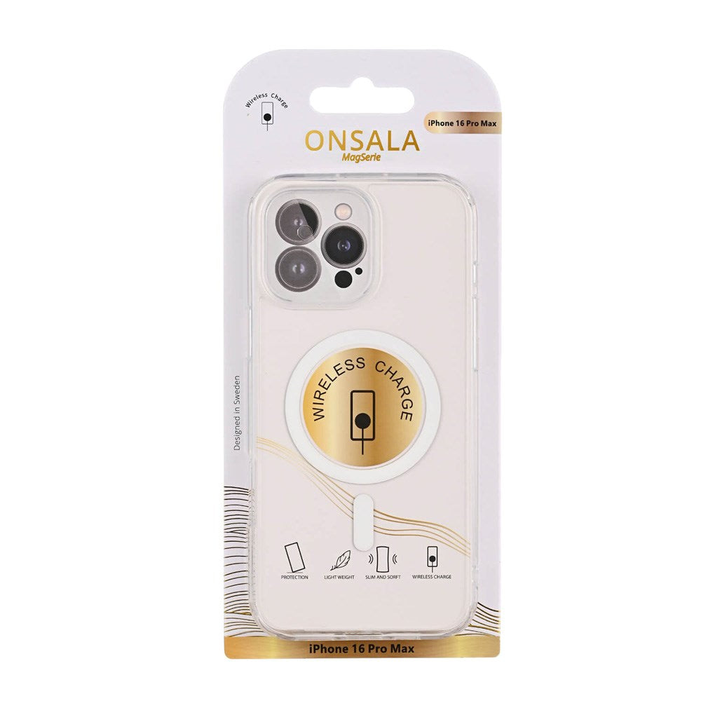iPhone 16 Pro Max Onsala Fleksibelt Plast Cover - MagSafe Kompatibelt - Gennemsigtig
