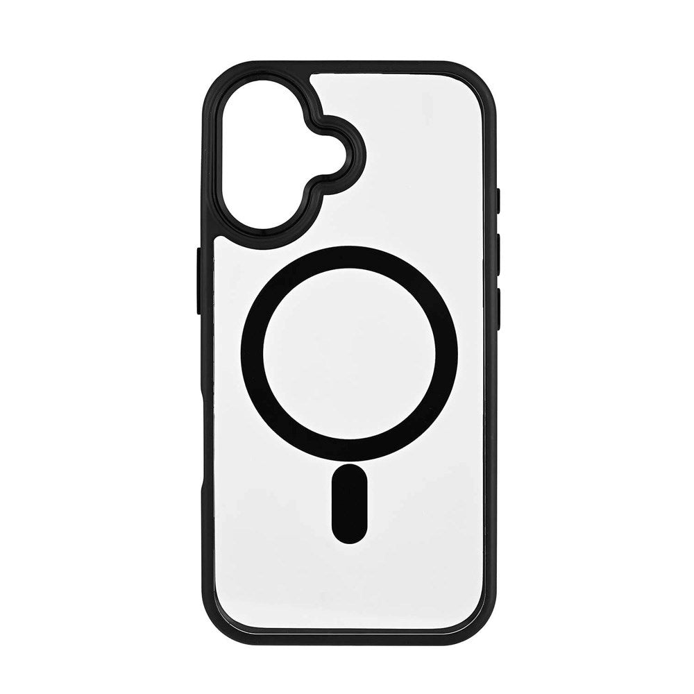 iPhone 16 Onsala Bumper Bagside Cover - MagSafe Kompatibel - Sort & Gennemsigtig