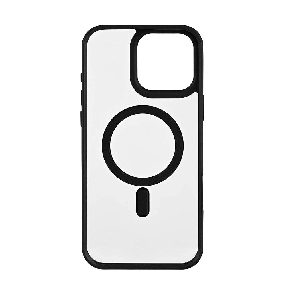 iPhone 16 Pro Max Onsala Bumper Bagside Cover - MagSafe Kompatibel - Sort & Gennemsigtig