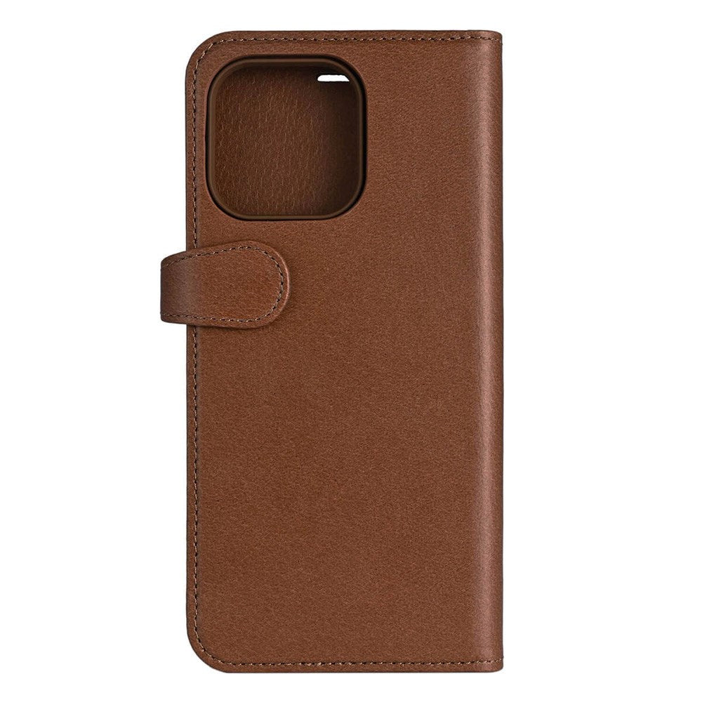 iPhone 16 Pro Max Buffalo 2-in-1 Wallet Ægte Læder Magnet Flip Cover m. Pung - MagSafe Kompatibel - Brun