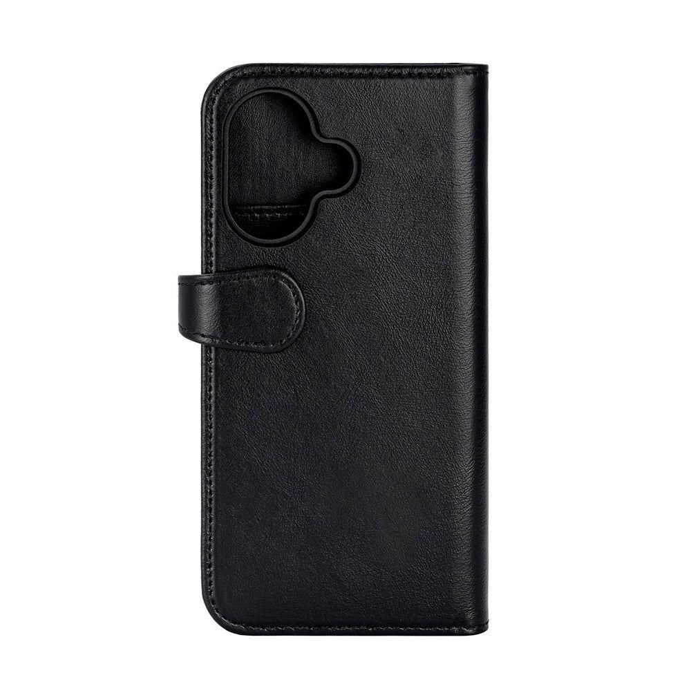 Buffalo iPhone 17 Ægte Læder Flip Cover - Sort