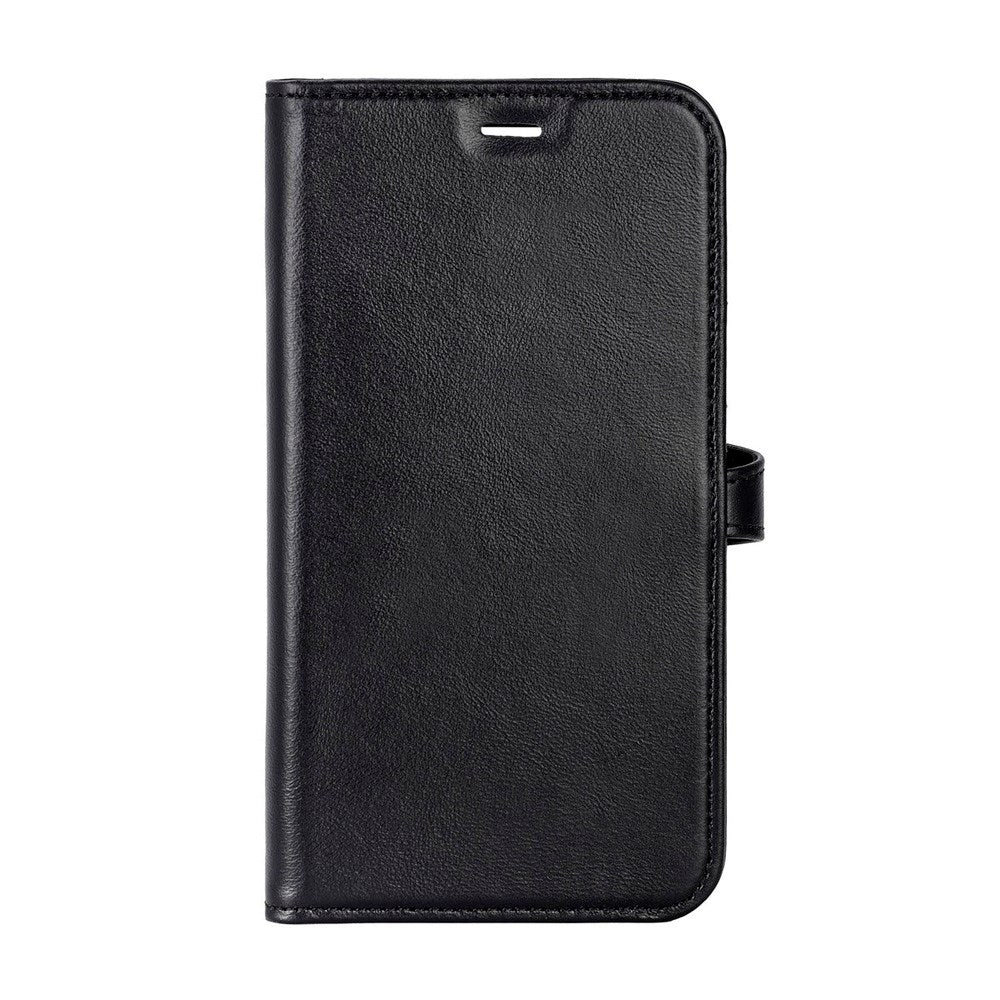 Buffalo iPhone 17 Pro Ægte Læder Flip Cover - Sort