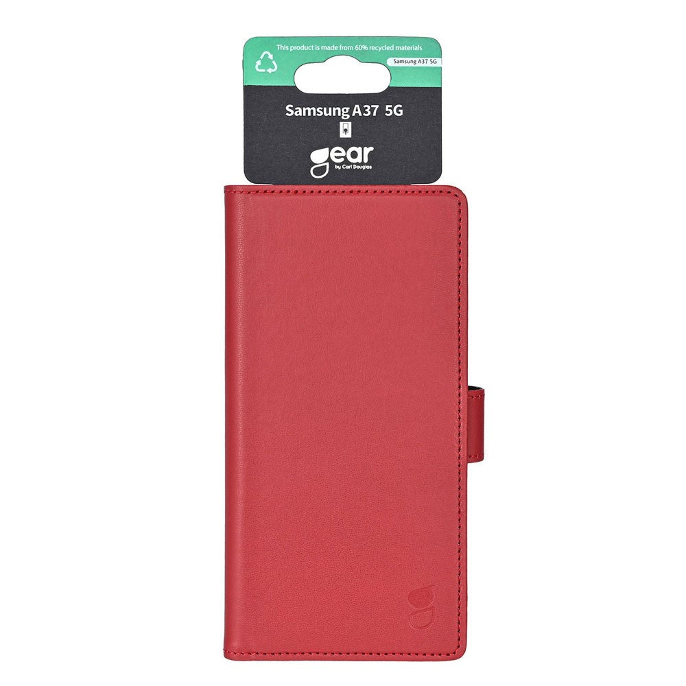 GEAR Samsung Galaxy A37 Kunstlæder Flip Cover m. Kortholder & Ståfunktion - Rød