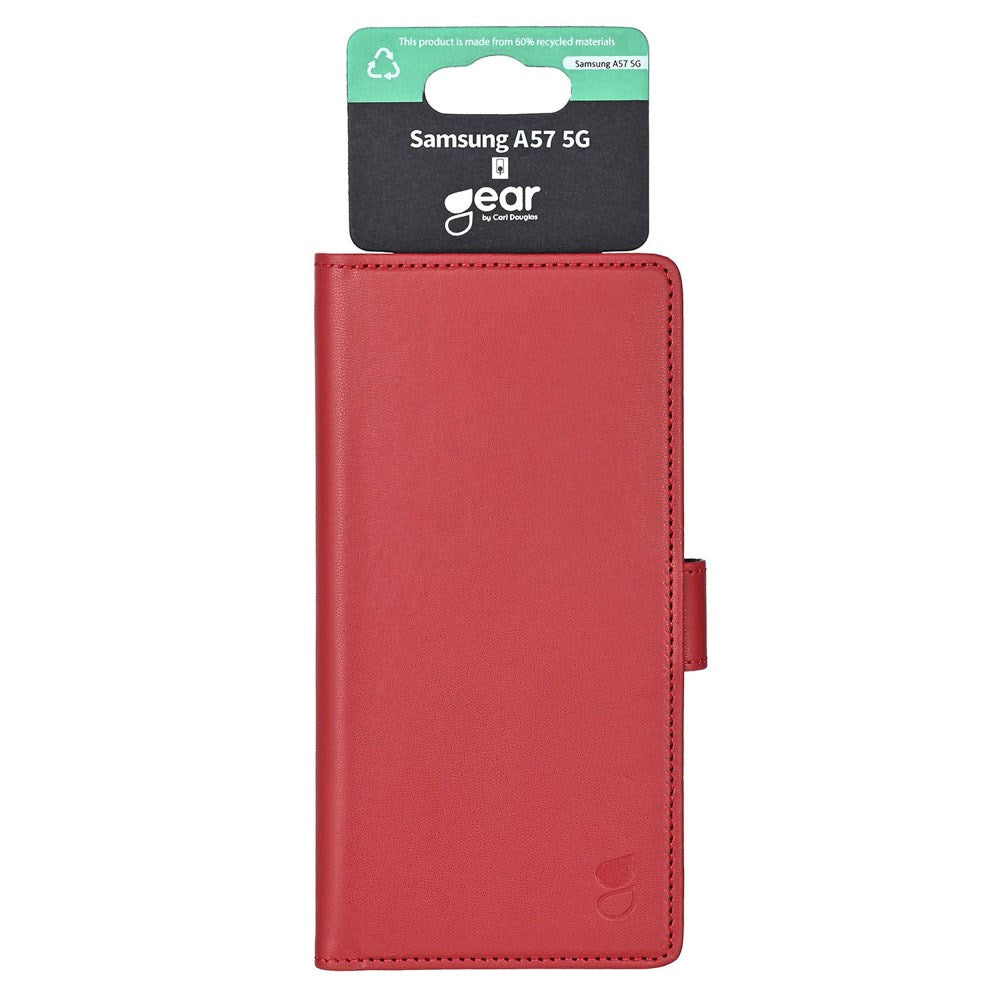 GEAR Samsung Galaxy A57 Kunstlæder Flip Cover m. Kortholder & Ståfunktion - Rød