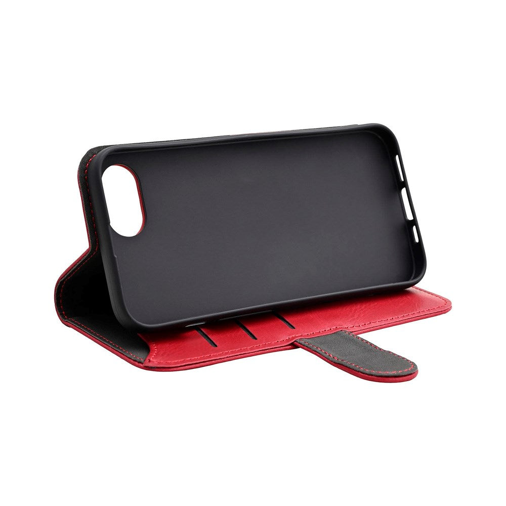 GEAR - iPhone 17e / 16e - Kunstlæder Flip Cover - MagSafe Kompatibel - Rød