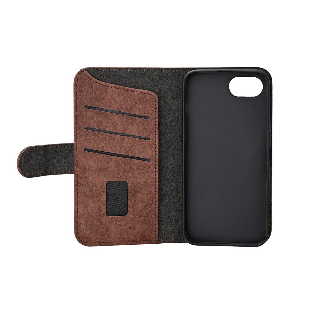 GEAR - iPhone 16e - Kunstlæder Flip Cover - MagSafe Kompatibel - Brun