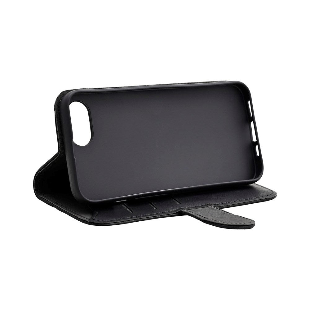 GEAR - iPhone 17e / 16e - Kunstlæder Flip Cover - MagSafe Kompatibel - Sort