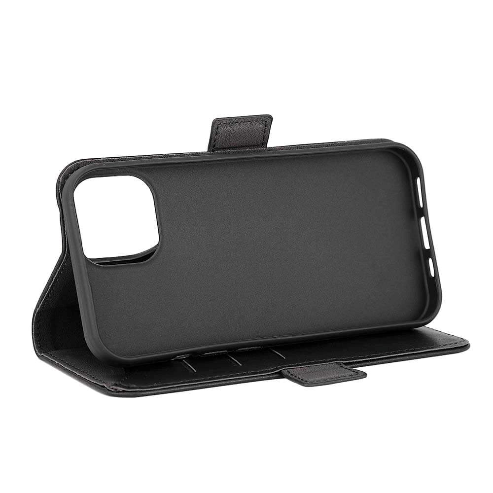 iPhone 15 GEAR Wallet - Læder Flip Cover m. Pung til 3 Kort - Sort