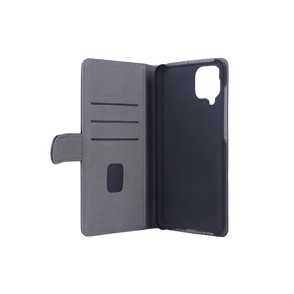 GEAR Samsung Galaxy A12 Wallet Læder Flip Cover m.Pung - Sort