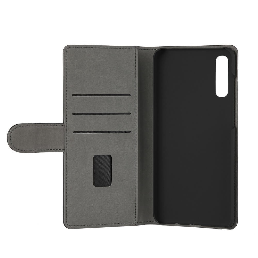 Samsung Galaxy A70 Gear Wallet - Læder Cover m. Pung - Sort
