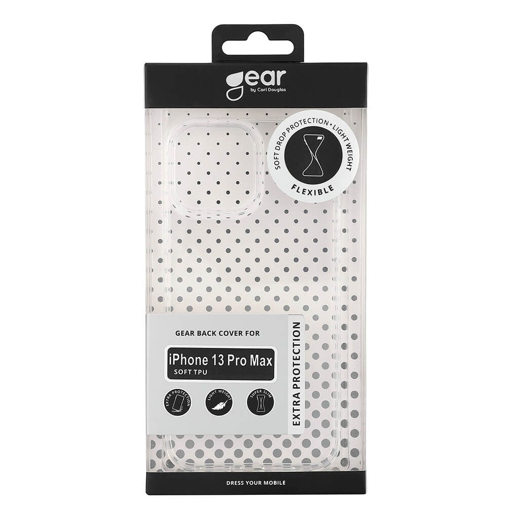 iPhone 13 Pro Max GEAR Fleksibelt Plastik Bagside Cover - Gennemsigtig