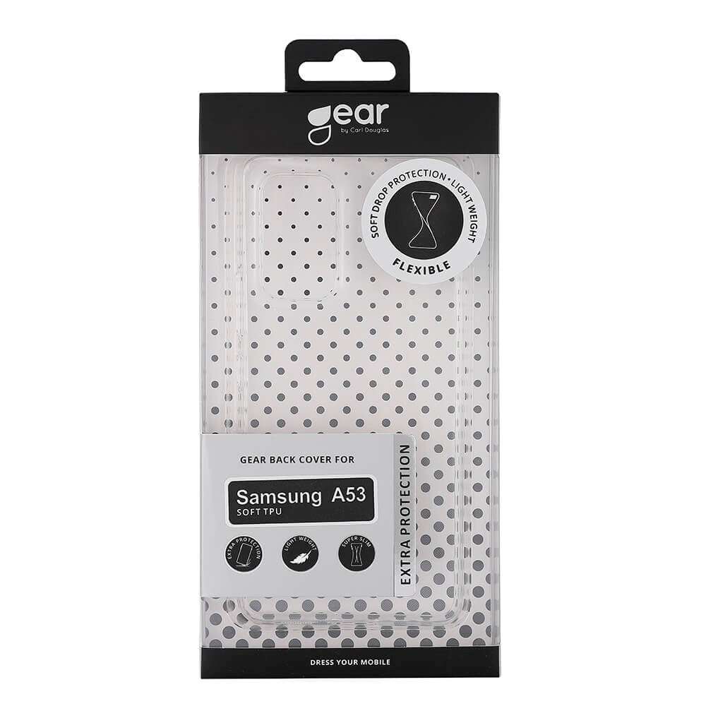 Samsung Galaxy A53 (5G) GEAR Fleksibelt Plastik Bagside Cover - Gennemsigtig