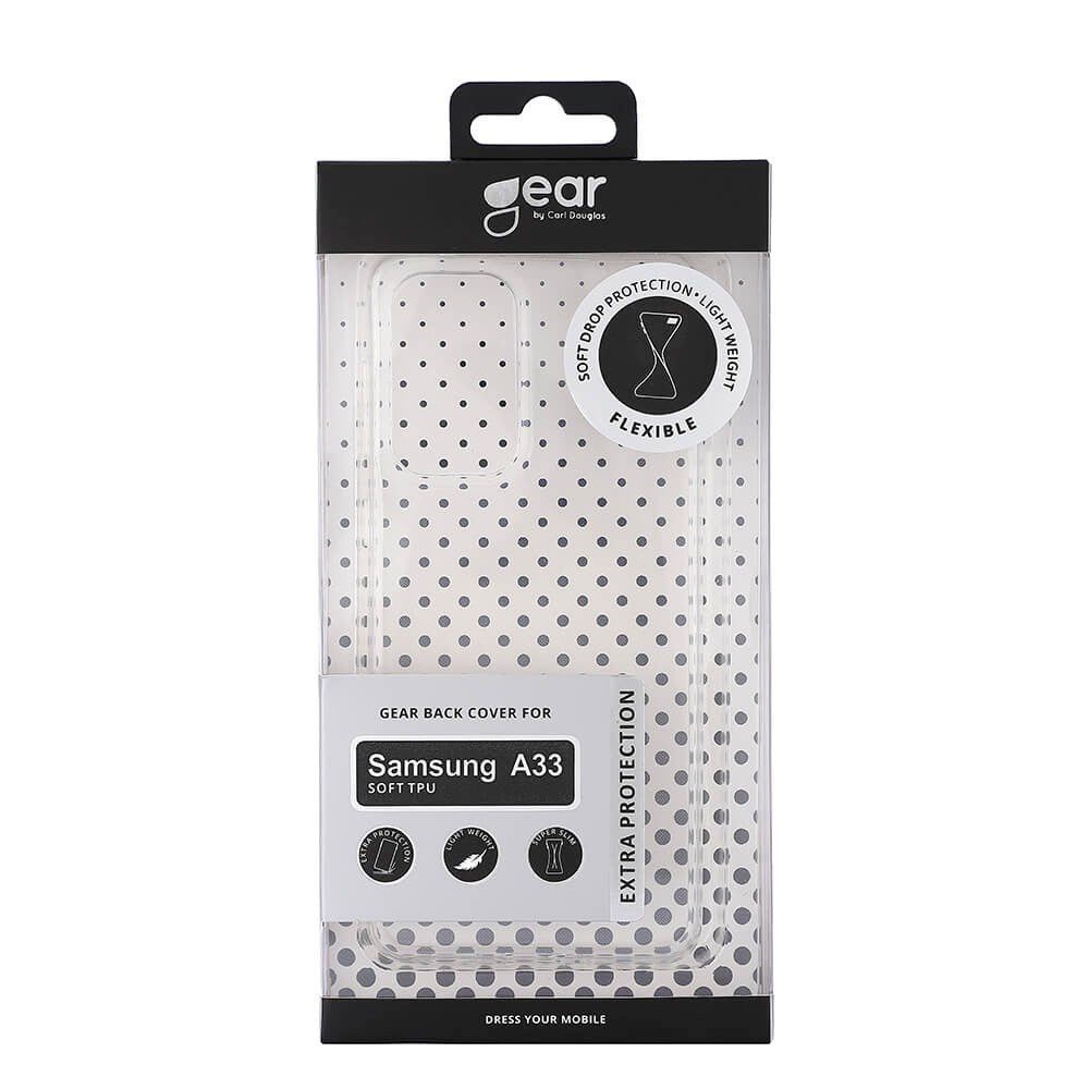 Samsung Galaxy A33 (5G) GEAR Fleksibelt Plastik Bagside Cover - Gennemsigtig