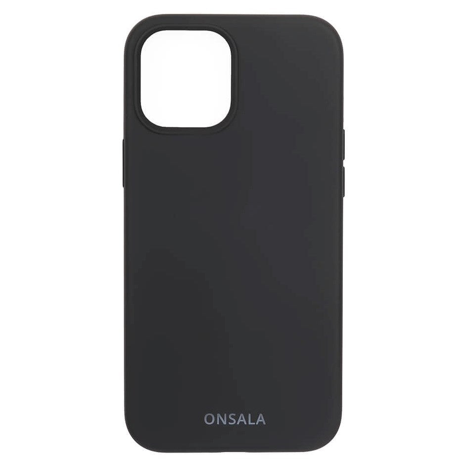 iPhone 12 / 12 Pro Onsala Collection Liquid Silikone Bagside Cover - Black