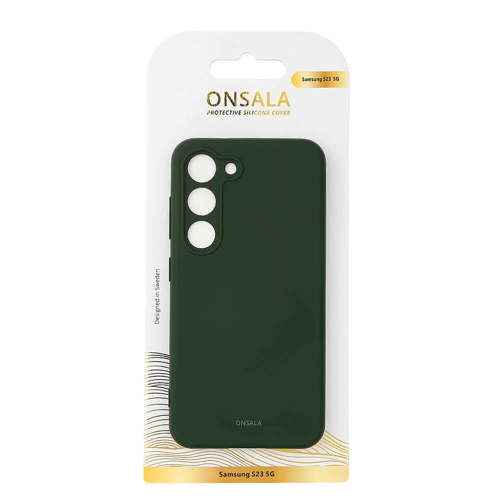 Samsung Galaxy S23 Onsala Silikone Bagside Cover - Mørkegrøn