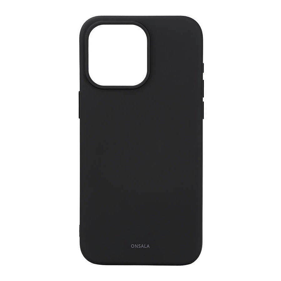 Onsala iPhone 15 Pro Max Silikone Touch Mobil Cover - Black
