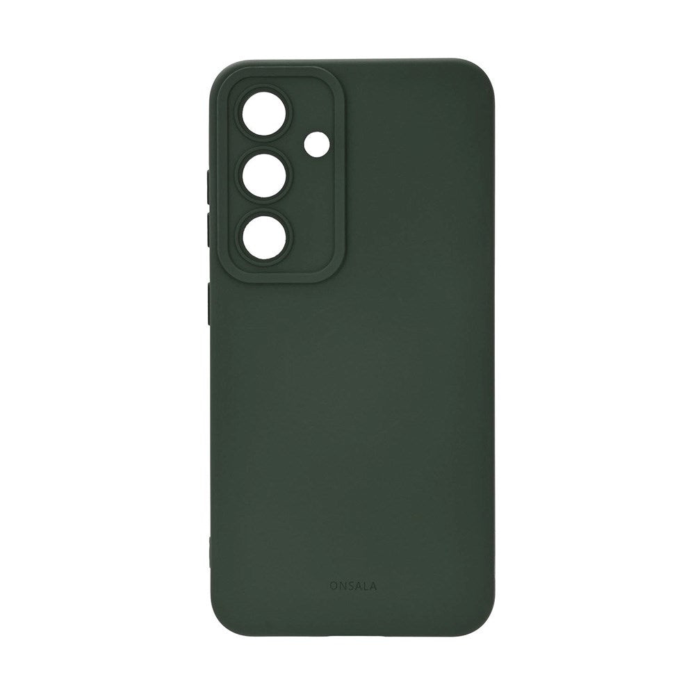 Onsala Samsung Galaxy S25 Silikone Touch Mobil Cover - Olive Green