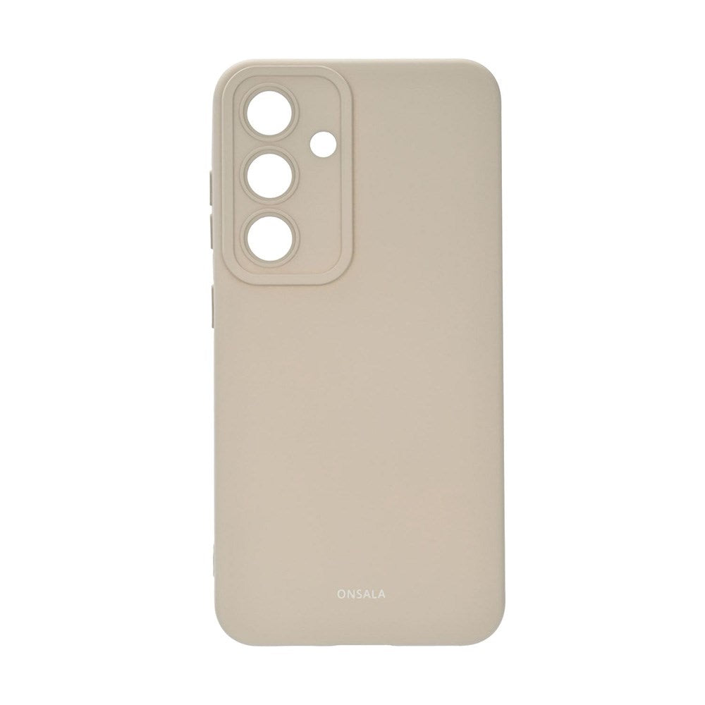 Onsala Samsung Galaxy S25 Silikone Touch Mobil Cover - Concrete