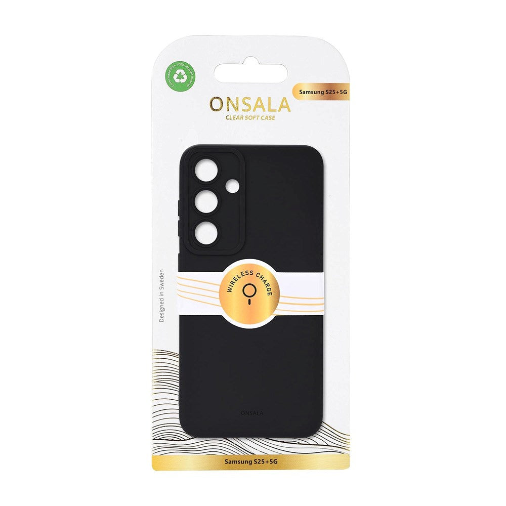 Onsala Samsung Galaxy S25+ (Plus) Silikone Touch Mobil Cover - Black